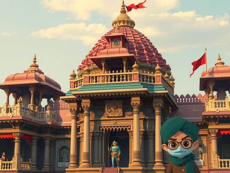 Varanasi Vex Temple Hopper Game Cover showing Kashi Vishwanath Temple with game protagonist
